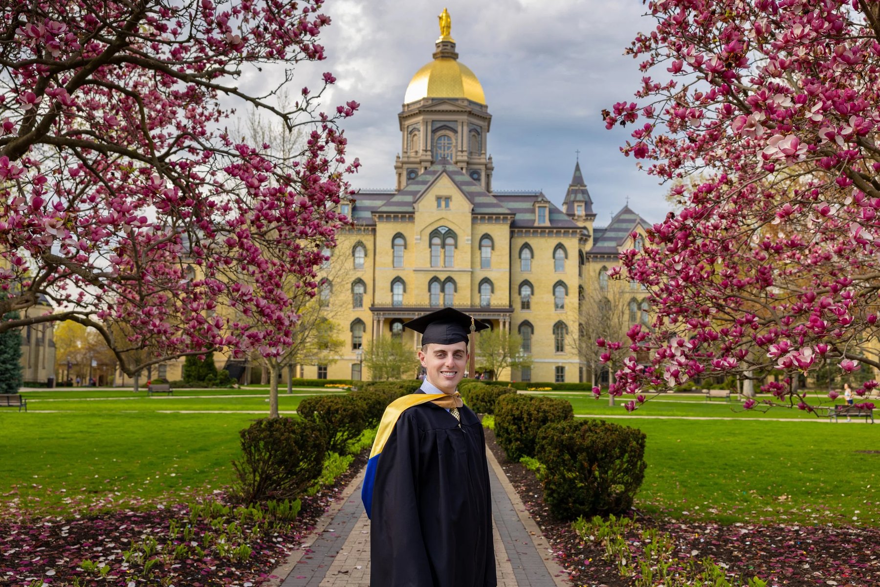 Campus and blossoms