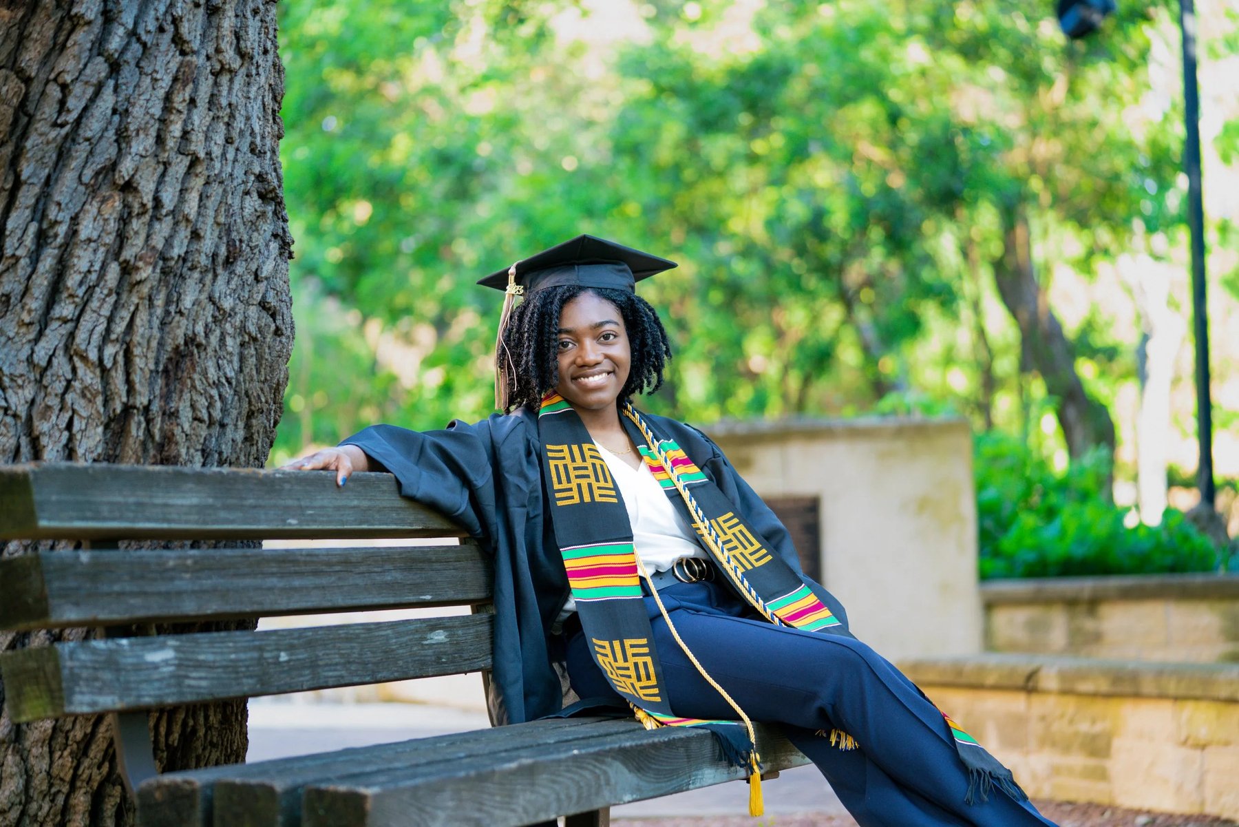 Graduate, kente stole
