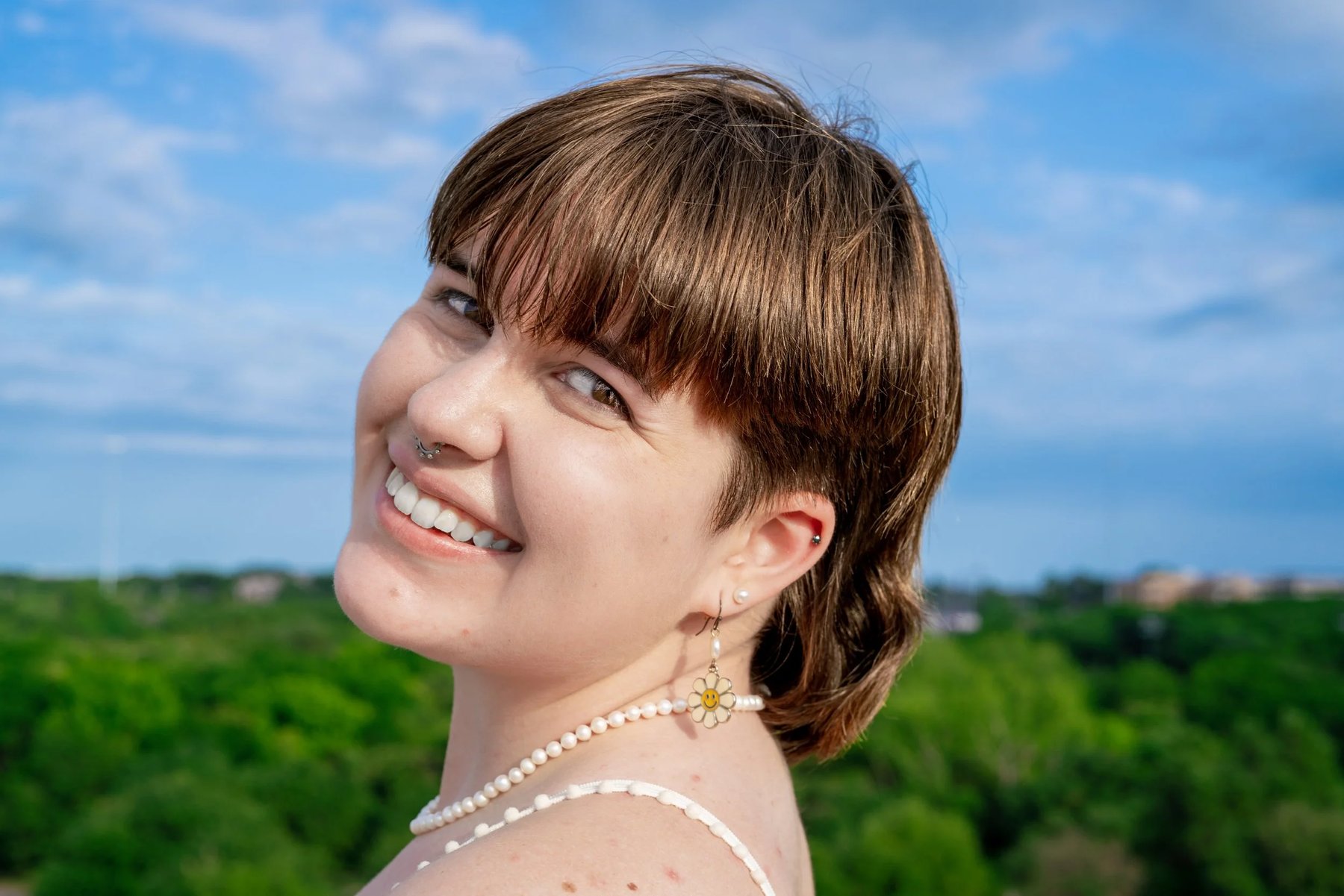 Over-the-shoulder portrait